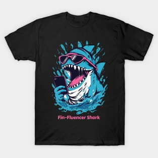 The Fin-Fluencer | A Shark T-Shirt T-Shirt